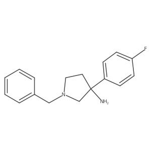 1-Benzyl-3-(4-fluorophenyl)pyrrolidin-3-amine结构式