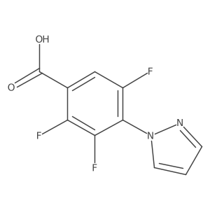2,3,5-Trifluoro-4-(1H-pyrazol-1-yl)benzoic acid Structure