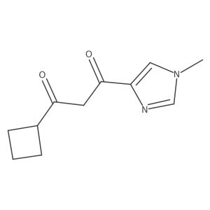 1-cyclobutyl-3-(1-methyl-1H-imidazol-4-yl)propane-1,3-dione结构式