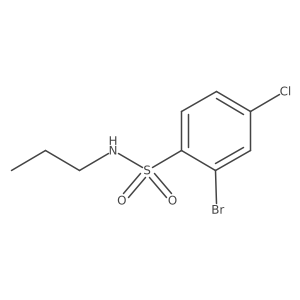 2-bromo-4-chloro-N-propylbenzene-1-sulfonamide Structure