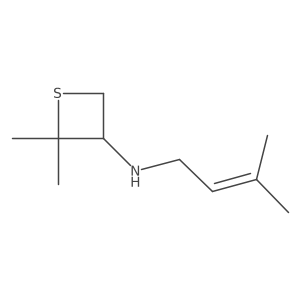 2,2-Dimethyl-N-(3-methylbut-2-en-1-yl)thietan-3-amine Structure
