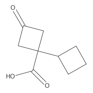 1-Cyclobutyl-3-oxocyclobutane-1-carboxylic acid Structure