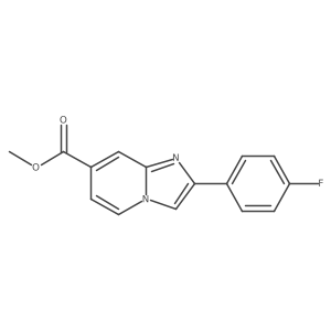 Methyl 2-(4-fluorophenyl)imidazo[1,2-a]pyridine-7-carboxylate结构式