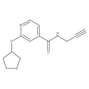 N-(prop-2-yn-1-yl)-2-((tetrahydrothiophen-3-yl)oxy)isonicotinamide结构式