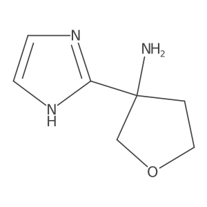 3-(1H-Imidazol-2-yl)oxolan-3-amine结构式