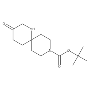 tert-Butyl 3-oxo-1,9-diazaspiro[5.5]undecane-9-carboxylate结构式