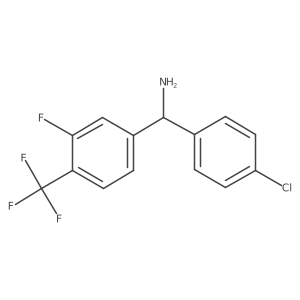 (4-Chlorophenyl)[3-fluoro-4-(trifluoromethyl)phenyl]methanamine结构式