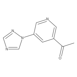 1-[5-(1H-1,2,4-triazol-1-yl)pyridin-3-yl]ethan-1-one Structure