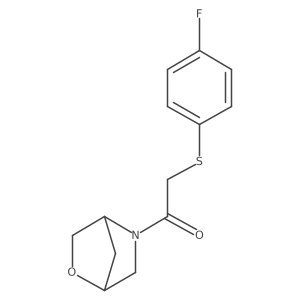 1-(2-Oxa-5-azabicyclo[2.2.1]heptan-5-yl)-2-((4-fluorophenyl)thio)ethanone Structure