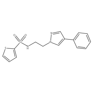 N-(2-(4-phenyl-1H-pyrazol-1-yl)ethyl)thiophene-2-sulfonamide Structure