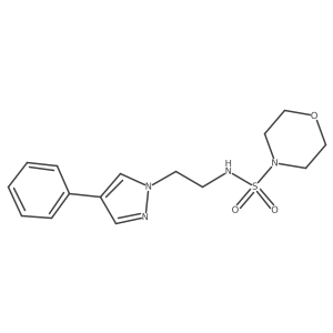 N-(2-(4-phenyl-1H-pyrazol-1-yl)ethyl)morpholine-4-sulfonamide Structure