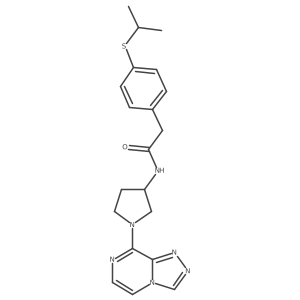 N-(1-([1,2,4]triazolo[4,3-a]pyrazin-8-yl)pyrrolidin-3-yl)-2-(4-(isopropylthio)phenyl)acetamide Structure
