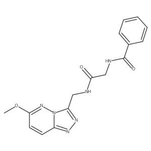N-(2-(((6-methoxy-[1,2,4]triazolo[4,3-b]pyridazin-3-yl)methyl)amino)-2-oxoethyl)benzamide结构式