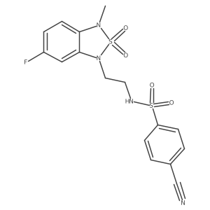 4-cyano-N-(2-(6-fluoro-3-methyl-2,2-dioxidobenzo[c][1,2,5]thiadiazol-1(3H)-yl)ethyl)benzenesulfonamide Structure