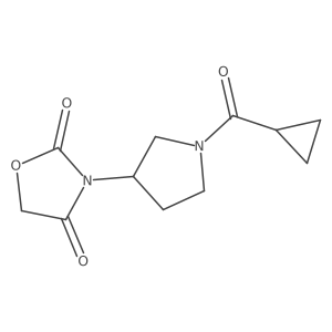 3-(1-(Cyclopropanecarbonyl)pyrrolidin-3-yl)oxazolidine-2,4-dione结构式