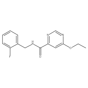 6-ethoxy-N-(2-fluorobenzyl)pyrimidine-4-carboxamide Structure