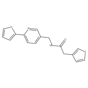 N-((6-(furan-2-yl)pyridin-3-yl)methyl)-2-(thiophen-3-yl)acetamide结构式