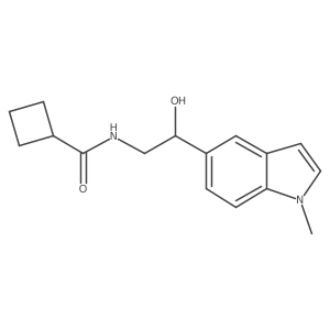 N-(2-hydroxy-2-(1-methyl-1H-indol-5-yl)ethyl)cyclobutanecarboxamide Structure