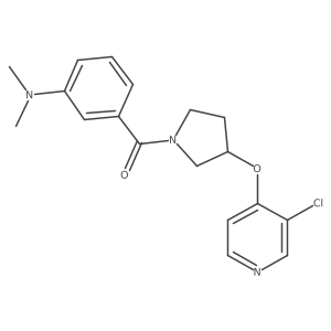 (3-((3-Chloropyridin-4-yl)oxy)pyrrolidin-1-yl)(3-(dimethylamino)phenyl)methanone结构式