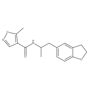 N-(1-(2,3-dihydrobenzofuran-5-yl)propan-2-yl)-5-methylisoxazole-4-carboxamide Structure