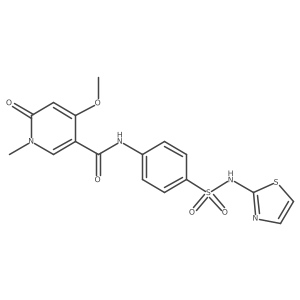 4-methoxy-1-methyl-6-oxo-N-(4-(N-(thiazol-2-yl)sulfamoyl)phenyl)-1,6-dihydropyridine-3-carboxamide Structure