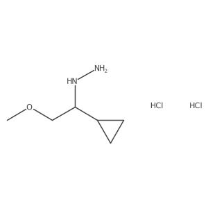 (1-Cyclopropyl-2-methoxyethyl)hydrazine dihydrochloride结构式