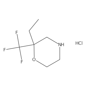 2-Ethyl-2-(trifluoromethyl)morpholine hydrochloride Structure