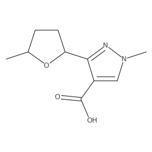 1-Methyl-3-(5-methyloxolan-2-yl)-1H-pyrazole-4-carboxylic acid Structure