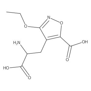 (RS)-2-amino-3-(5-carboxy-3-ethoxyisoxazol-4-yl)propionic acid Structure
