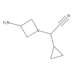 2-(3-Aminoazetidin-1-yl)-2-cyclopropylacetonitrile Structure