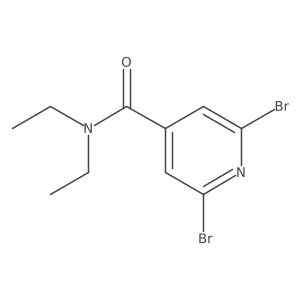 2,6-dibromo-N,N-diethylpyridine-4-carboxamide结构式