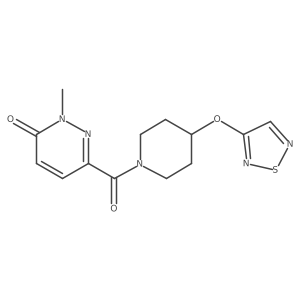 2-Methyl-6-[4-(1,2,5-thiadiazol-3-yloxy)piperidine-1-carbonyl]-2,3-dihydropyridazin-3-one Structure