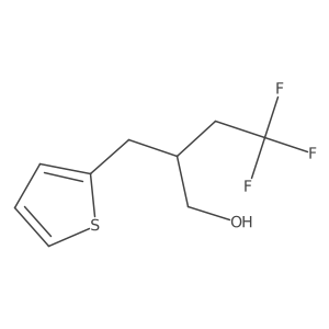 4,4,4-Trifluoro-2-(thiophen-2-ylmethyl)butan-1-ol结构式
