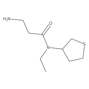 3-amino-N-ethyl-N-(tetrahydrothiophen-3-yl)propanamide结构式