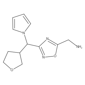 (3-((1H-pyrrol-1-yl)(tetrahydrofuran-3-yl)methyl)-1,2,4-oxadiazol-5-yl)methanamine Structure