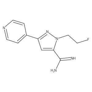 1-(2-fluoroethyl)-3-(pyridin-4-yl)-1H-pyrazole-5-carboximidamide Structure