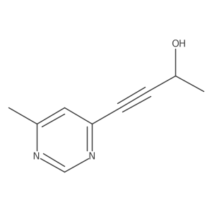 4-(6-Methylpyrimidin-4-yl)but-3-yn-2-ol结构式