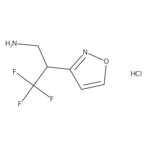 3,3,3-Trifluoro-2-(1,2-oxazol-3-yl)propan-1-amine hydrochloride Structure