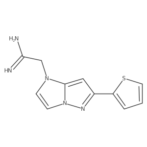 2-[6-(2-thienyl)imidazo[1,2-b]pyrazol-1-yl]acetamidine结构式