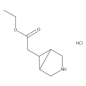 rel-Ethyl 2-((1R,5S,6s)-3-azabicyclo[3.1.0]hexan-6-yl)acetate hydrochloride Structure