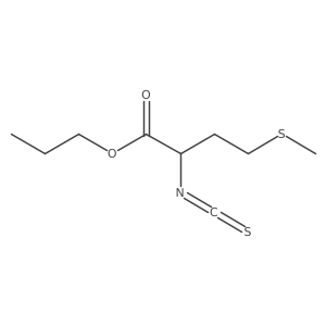 Butyric acid, 2-isothiocyanato-4-(methylthio)-, propyl ester Structure
