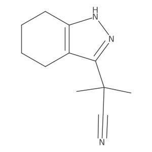 2-methyl-2-(4,5,6,7-tetrahydro-1H-indazol-3-yl)propanenitrile结构式