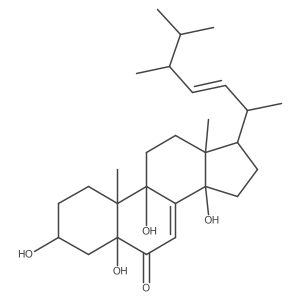 (3S,5R,9S,10R,13R,14S,17R)-17-[(E,2R,5R)-5,6-dimethylhept-3-en-2-yl]-3,5,9,14-tetrahydroxy-10,13-dimethyl-2,3,4,11,12,15,16,17-octahydro-1H-cyclopenta[a]phenanthren-6-one Structure