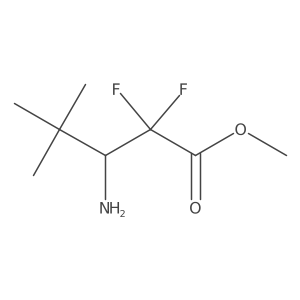 Methyl 3-amino-2,2-difluoro-4,4-dimethylpentanoate结构式