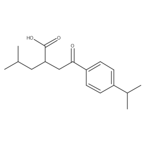 4-Methyl-2-{2-oxo-2-[4-(propan-2-yl)phenyl]ethyl}pentanoic acid结构式