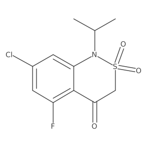 7-chloro-5-fluoro-1-(propan-2-yl)-3,4-dihydro-1H-2lambda6,1-benzothiazine-2,2,4-trione结构式