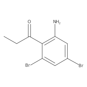 1-(2-Amino-4,6-dibromophenyl)propan-1-one结构式