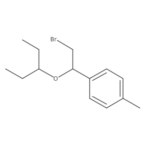 1-[2-Bromo-1-(pentan-3-yloxy)ethyl]-4-methylbenzene结构式