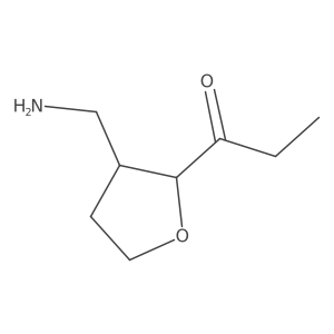 1-[3-(Aminomethyl)oxolan-2-yl]propan-1-one结构式