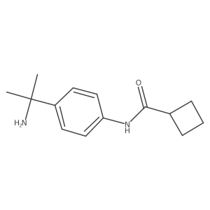 N-[4-(2-aminopropan-2-yl)phenyl]cyclobutanecarboxamide结构式